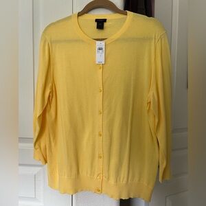 Ann Taylor XL Yellow Cardigan - NEW WITH TAGS.